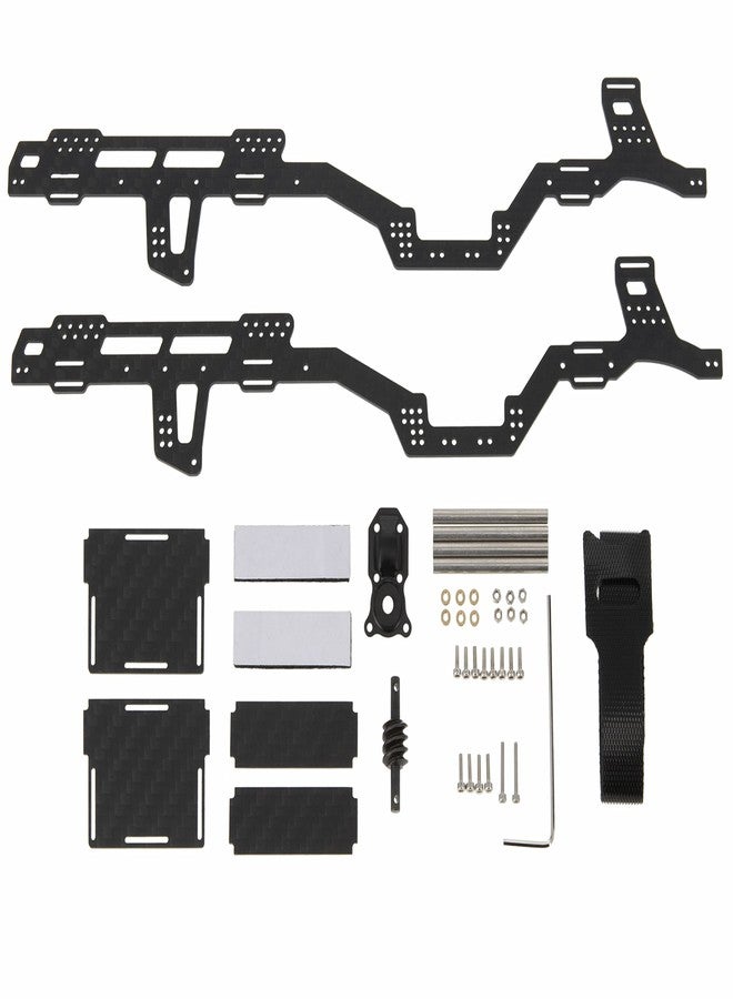 MEUS RACING SCX24 LCG Chassis Carbon Fiber Frame for Axial SCX24 6×6 RC Crawler Upgrades Parts Black - Image 1